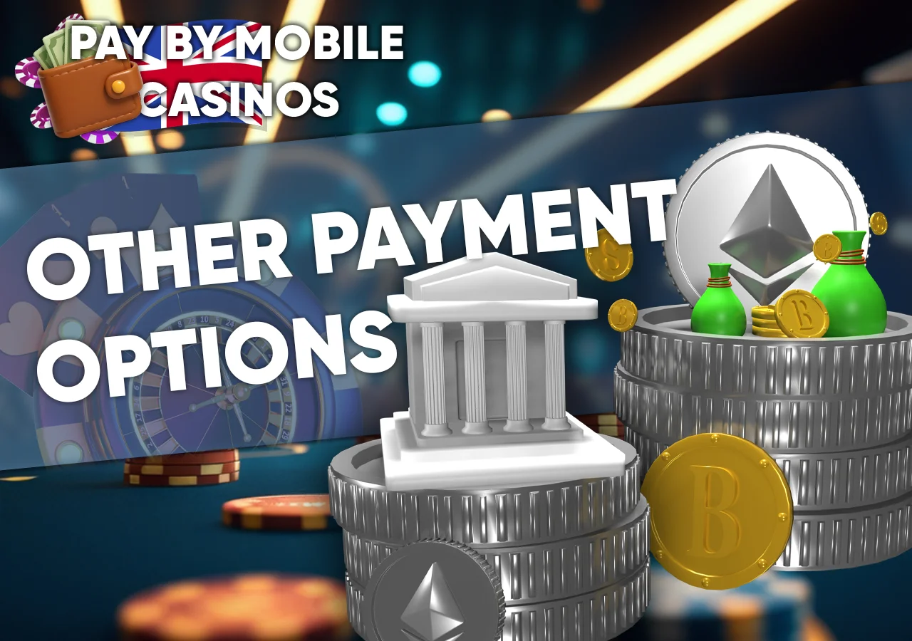 Alternative payment options for UK casinos including e-wallets, debit cards, and bank transfers.