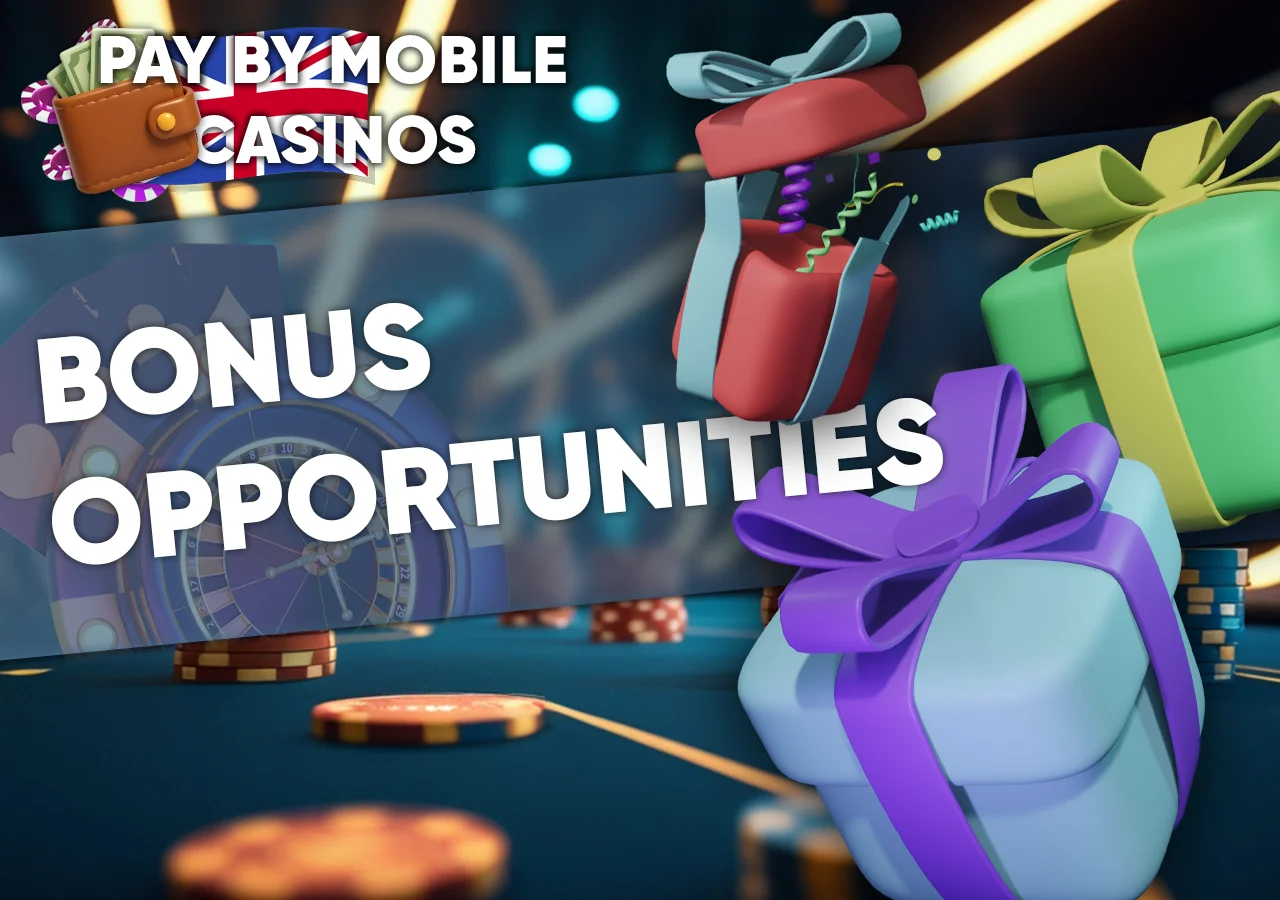 Exclusive welcome bonuses and free spins for UK players using mobile payment deposit methods.