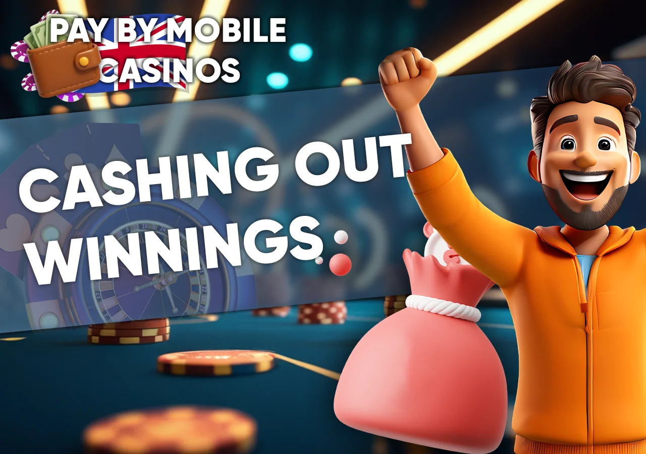 Withdrawal process and payout options for UK players at pay by phone bill online casinos.